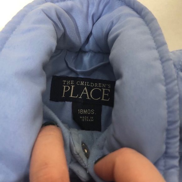 The Children’s Place Quilted Snap Button Jacket 18 months Girls Blue - Picture 3 of 5